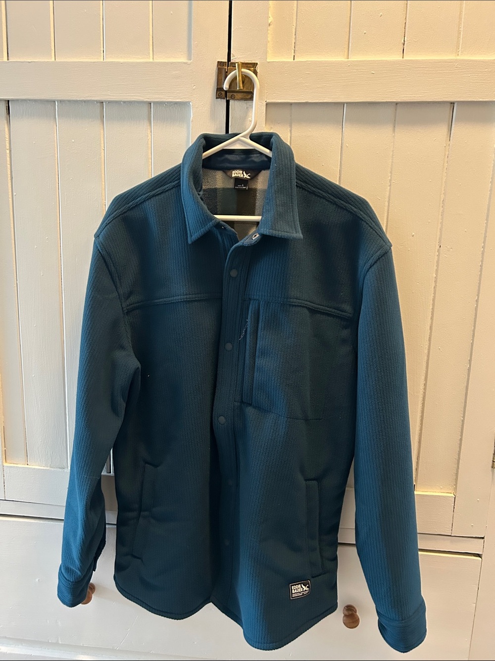 Eddie Bauer Men's Teal Shirt Jacket